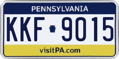 PA license plate KKF9015