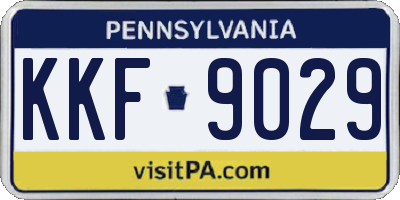 PA license plate KKF9029