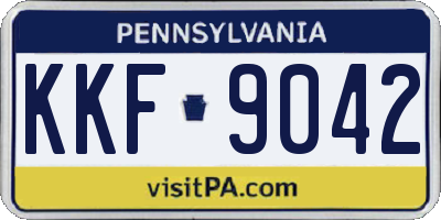 PA license plate KKF9042