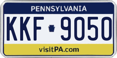 PA license plate KKF9050