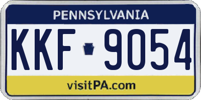 PA license plate KKF9054