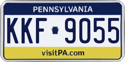 PA license plate KKF9055