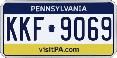 PA license plate KKF9069