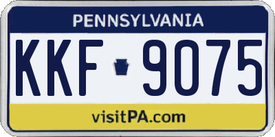 PA license plate KKF9075