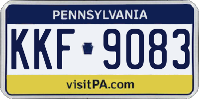 PA license plate KKF9083