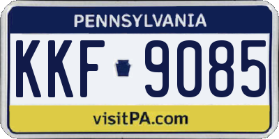 PA license plate KKF9085
