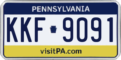 PA license plate KKF9091
