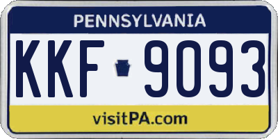 PA license plate KKF9093