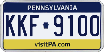 PA license plate KKF9100