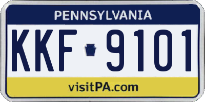 PA license plate KKF9101