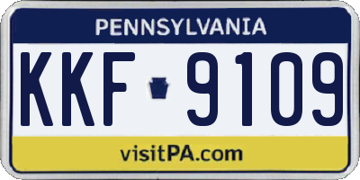 PA license plate KKF9109