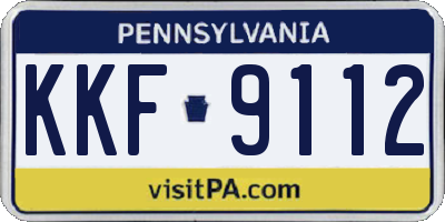 PA license plate KKF9112