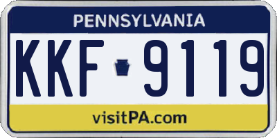PA license plate KKF9119