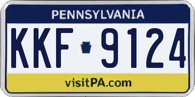 PA license plate KKF9124