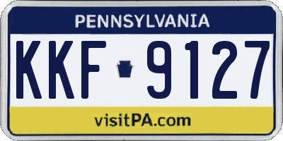 PA license plate KKF9127