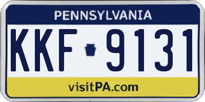 PA license plate KKF9131