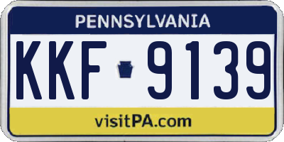 PA license plate KKF9139