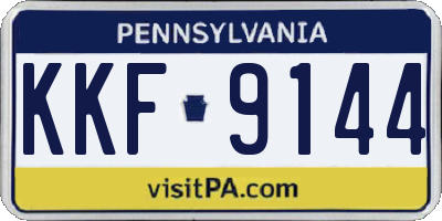 PA license plate KKF9144