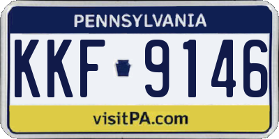 PA license plate KKF9146