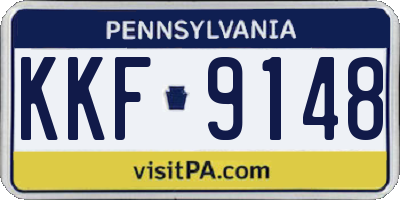 PA license plate KKF9148