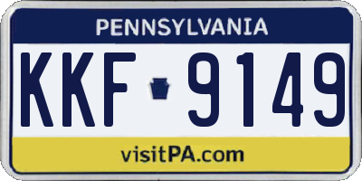 PA license plate KKF9149