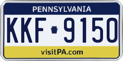 PA license plate KKF9150