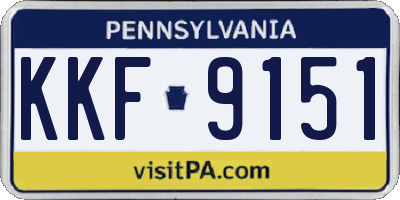 PA license plate KKF9151