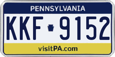 PA license plate KKF9152