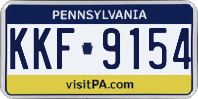 PA license plate KKF9154