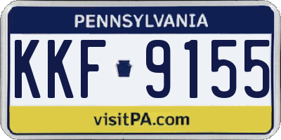 PA license plate KKF9155