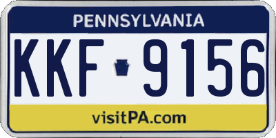 PA license plate KKF9156