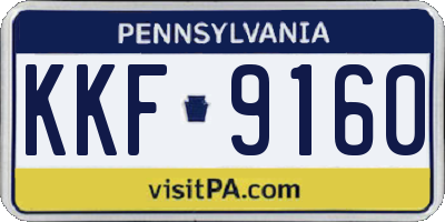PA license plate KKF9160