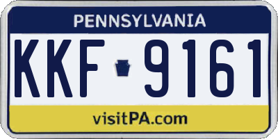 PA license plate KKF9161