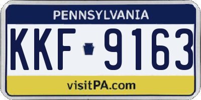 PA license plate KKF9163
