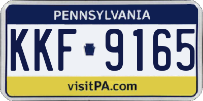 PA license plate KKF9165