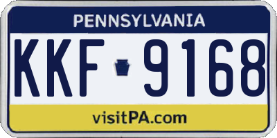 PA license plate KKF9168