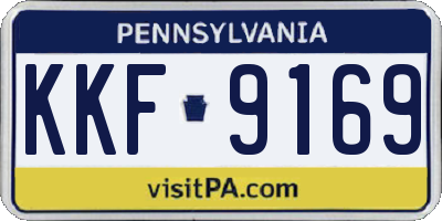 PA license plate KKF9169