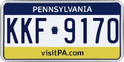 PA license plate KKF9170