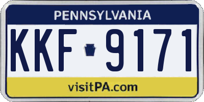 PA license plate KKF9171