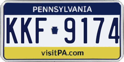 PA license plate KKF9174