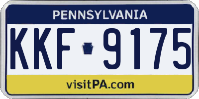 PA license plate KKF9175