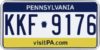 PA license plate KKF9176