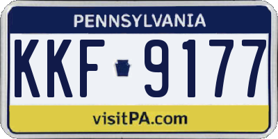 PA license plate KKF9177