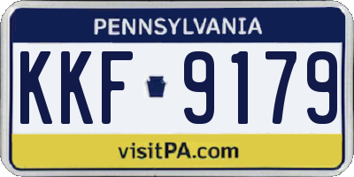 PA license plate KKF9179