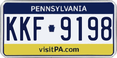 PA license plate KKF9198