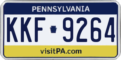 PA license plate KKF9264