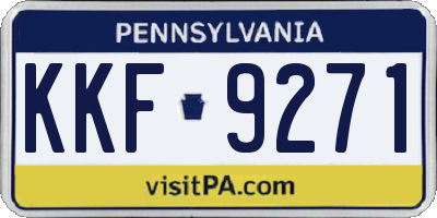 PA license plate KKF9271