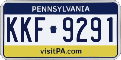 PA license plate KKF9291