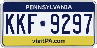 PA license plate KKF9297