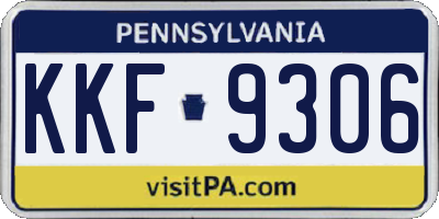 PA license plate KKF9306